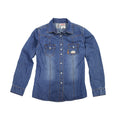 Women's Flame Resistant Blue Denim Work Shirt - W-DFR751